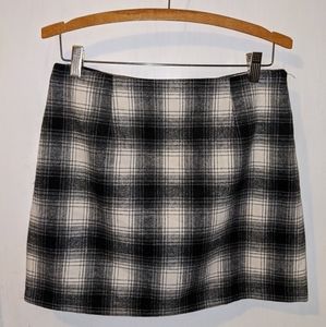 Black/white Plaid Skirt